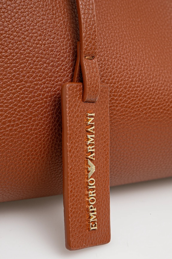 Emporio Armani geantă crossbody pentru femei, cu imitație de piele maro EW000361.AF12103