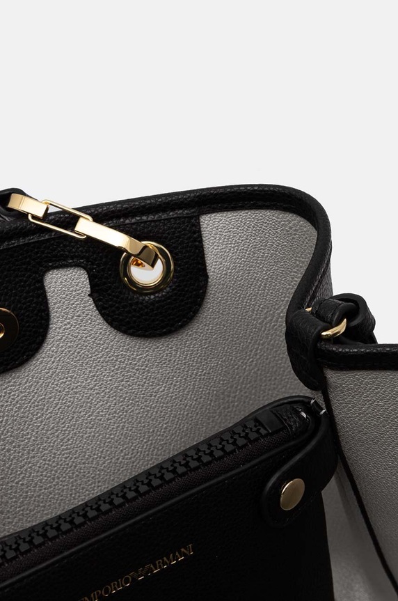 Emporio Armani torebka crossbody damska z imitacji skóry czarny EW000361.AF12103