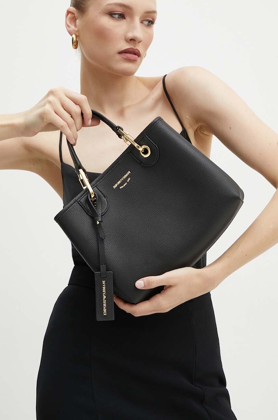 Emporio Armani torebka crossbody damska z imitacji skóry EW000361.AF12103 czarny