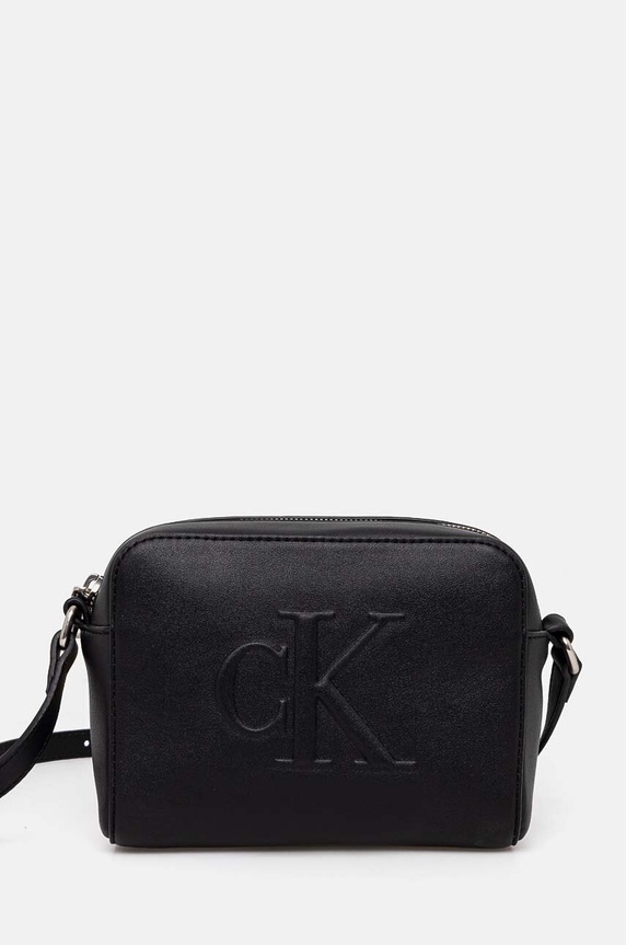 Kabelka Calvin Klein Jeans imitácia kože čierna K60K612726