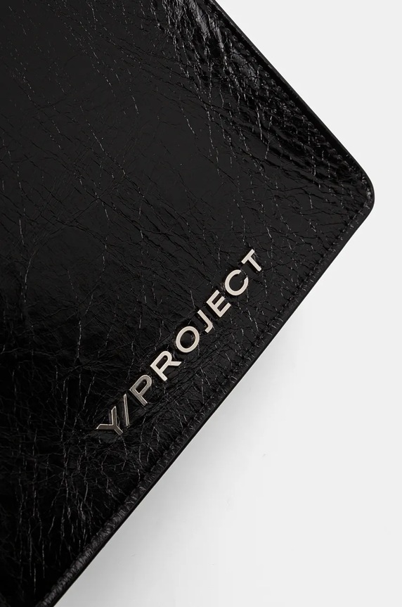 Kožená kabelka Y/Project WIRE BAG černá 620BA007