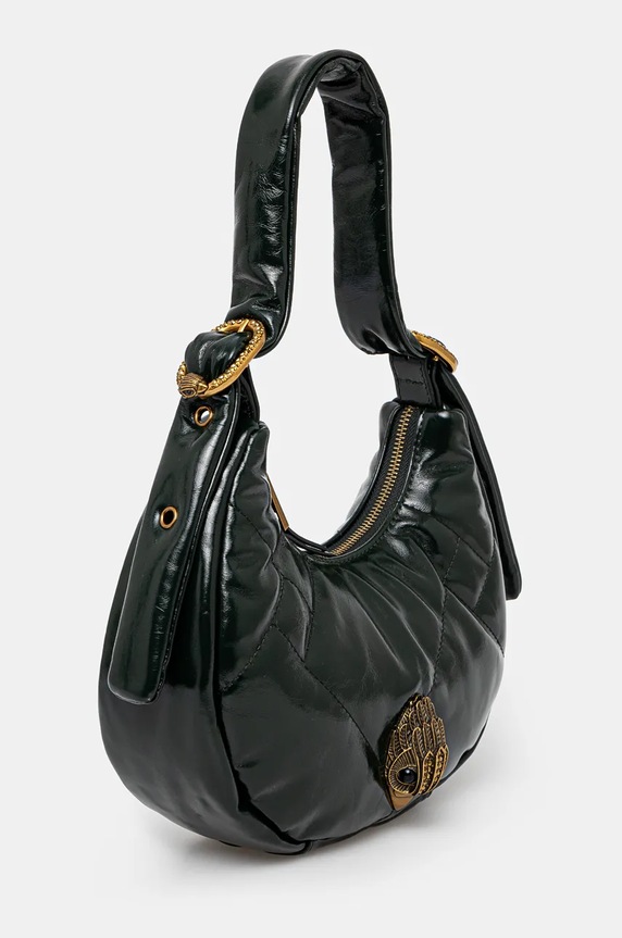 Kožená kabelka Kurt Geiger London KENSINGTON 2711479319 zelená AW24
