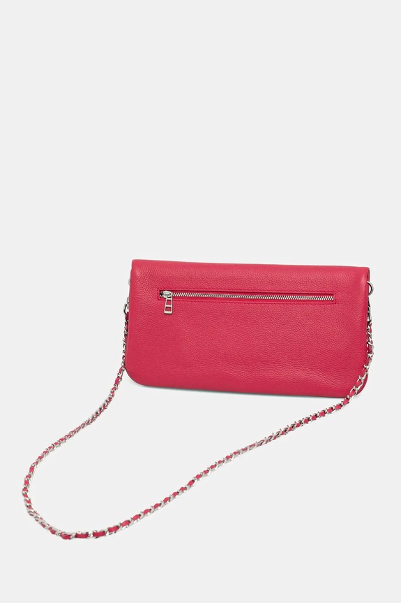 Accesorii ZADIG&VOLTAIRE geantă de piele ROCK GRAINED LEATHER LWBA00001 roz
