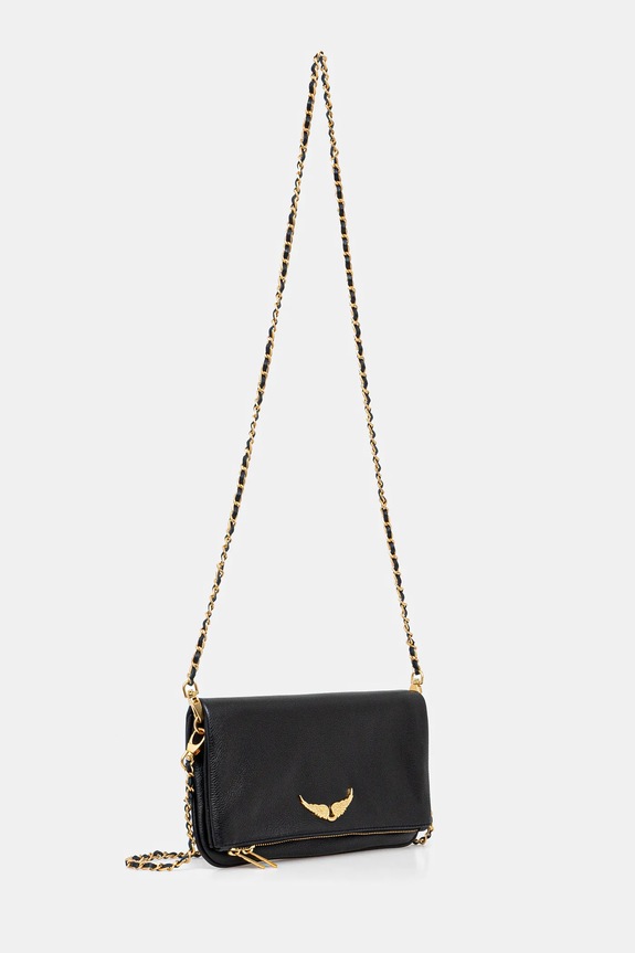 Kožna torba ZADIG&VOLTAIRE ROCK GRAINED LEATHER LWBA00001 crna AA00