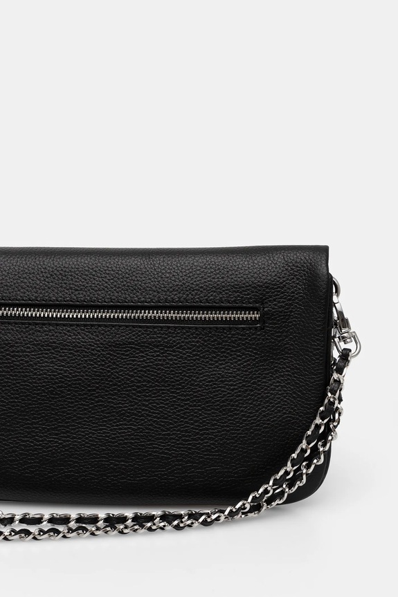 ZADIG&VOLTAIRE geantă de piele ROCK GRAINED LEATHER negru LWBA00001