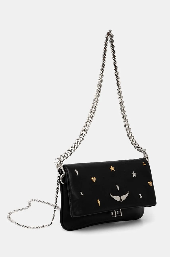 Kožna Pismo torba ZADIG&VOLTAIRE LWBA02466 crna AW24