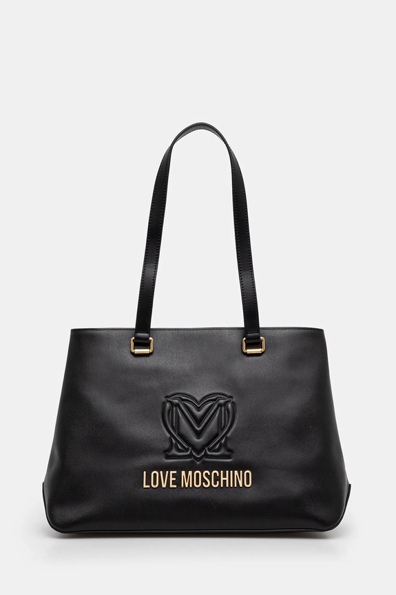 Love Moschino torebka mieści A4 czarny JC4365PP0L