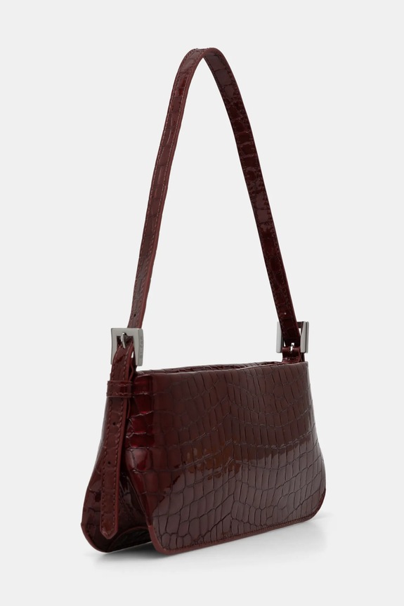 Kožna torba By Far Dulce MWBSB009CL033BR045PL bordo AW24