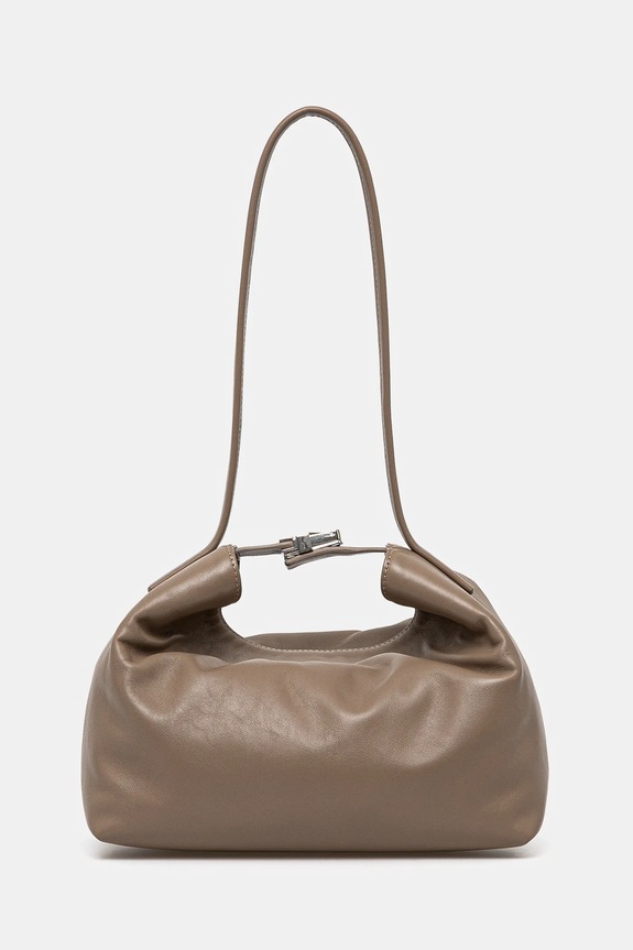 By Far torebka skórzana Bea skóra licowa beżowy MWBSB052LL028BG017PL