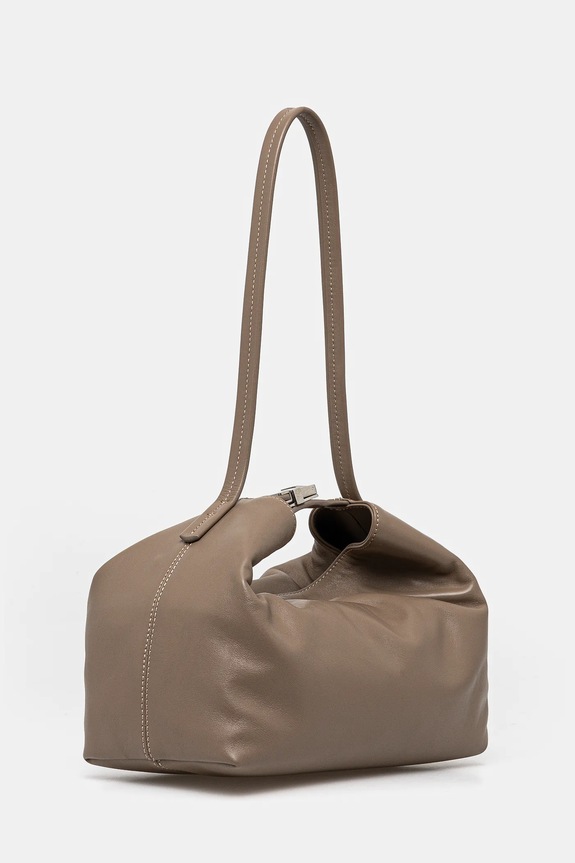 By Far torebka skórzana Bea MWBSB052LL028BG017PL beżowy AW24