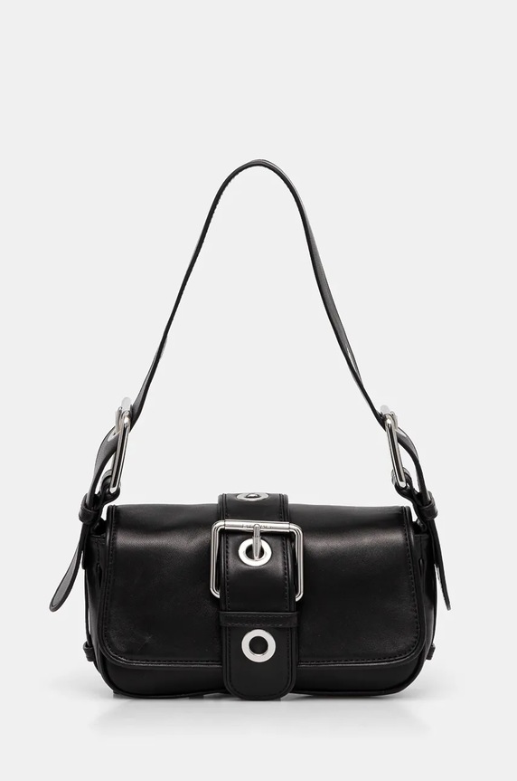 Kožna torba By Far Eloise MWBSB015CL013BK001PL crna AW24