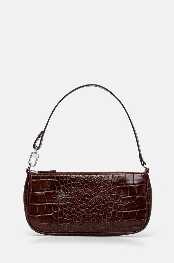 By Far torebka skórzana Rachel skóra licowa brązowy 18FWRCLSNEDMED