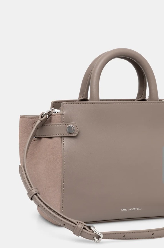 Accesorii Karl Lagerfeld poseta de piele 246W3055 maro