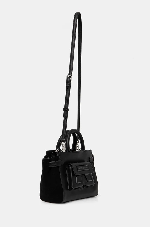 Akcesoria Karl Lagerfeld torebka skórzana 246W3055 czarny