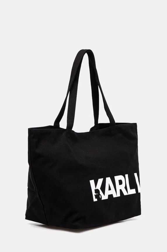 Bavlněná kabelka Karl Lagerfeld 246W3886 černá SS25