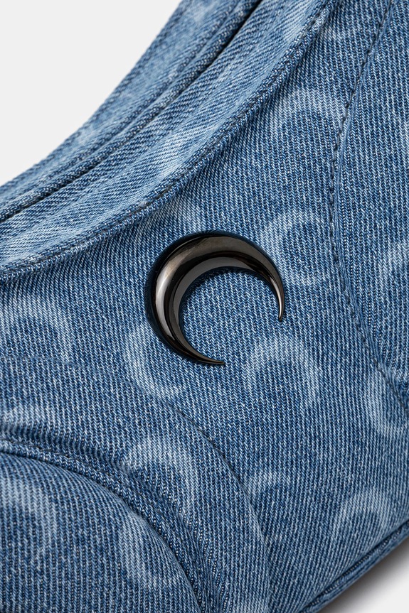 Marine Serre torebka Moon Laser Denim Futura niebieski WBA010A.CDEN0001