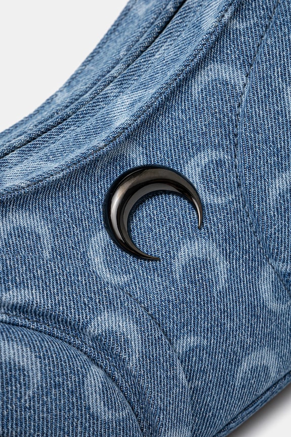 Marine Serre torebka Moon Laser Denim Futura niebieski WBA010A.CDEN0001
