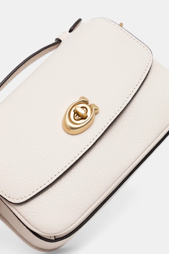 Kožená kabelka Coach Cassie Crossbody Bag 17 béžová CW565