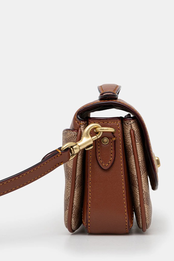 Δερμάτινη τσάντα Coach Cassie CW566 μπεζ AW24