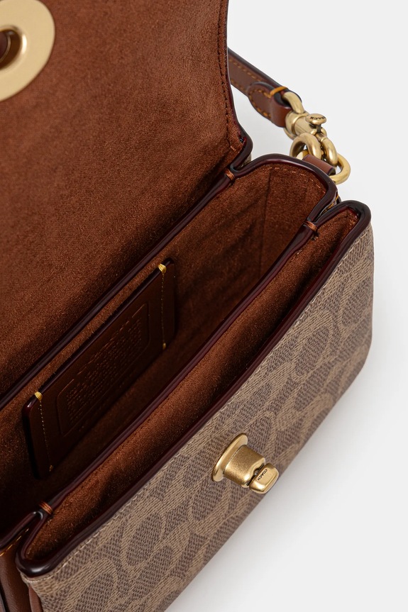 Δερμάτινη τσάντα Coach Cassie CW566 μπεζ