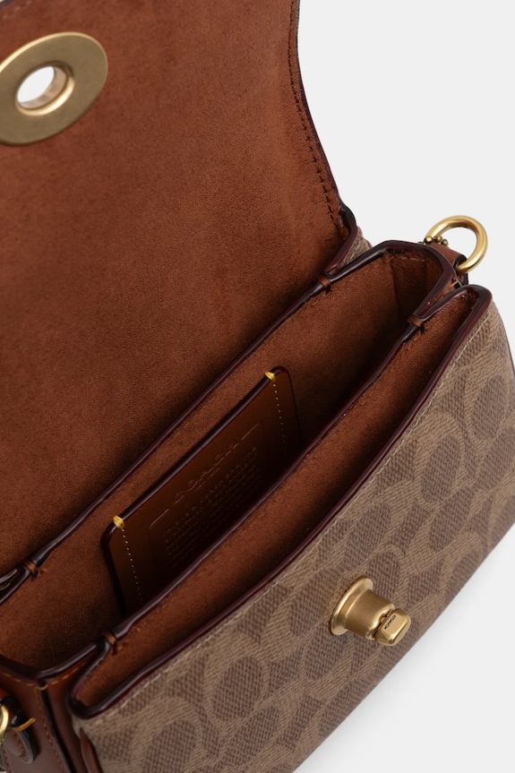 Кожена чанта Coach Cassie CW566 оранжев