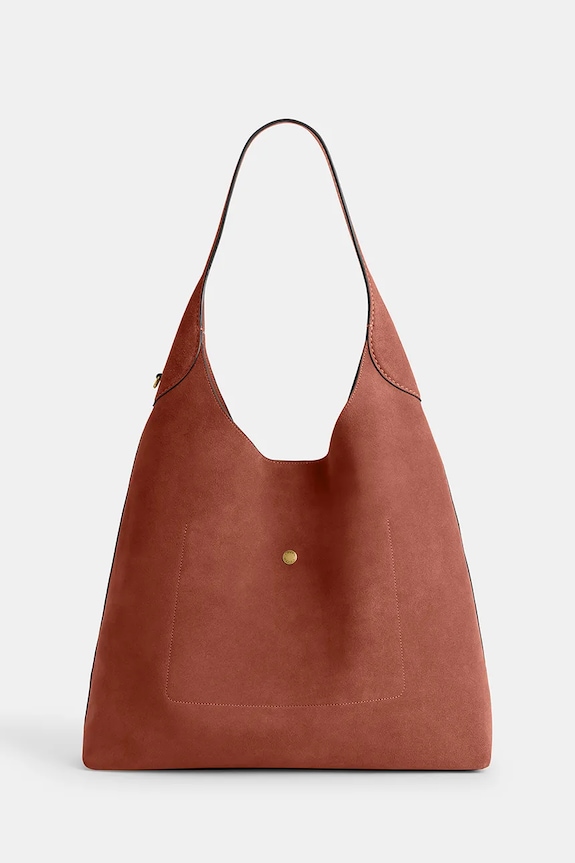 Coach shopper torba za žene od brušene kože Suade Brooklyn Shoulder Bag 39 CW636 smeđa SS26