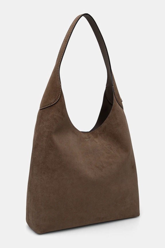 Coach torebka shopper damska zamszowa Suade Brooklyn Shoulder Bag 39 CW636 brązowy SS26