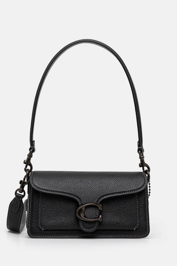 Δερμάτινη τσάντα Coach Tabby Shoulder Bag 20 λείο δέρμα μαύρο CY201