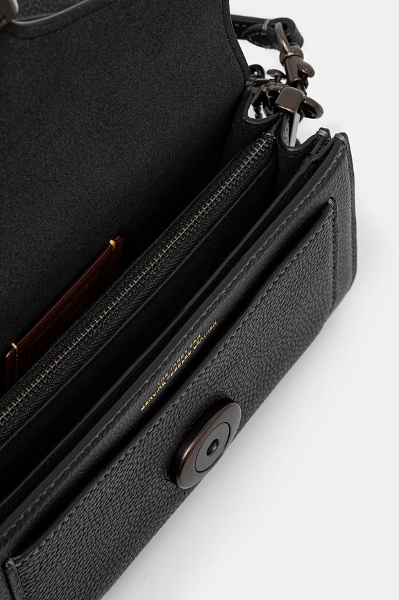 Δερμάτινη τσάντα Coach Tabby Shoulder Bag 20 CY201 μαύρο