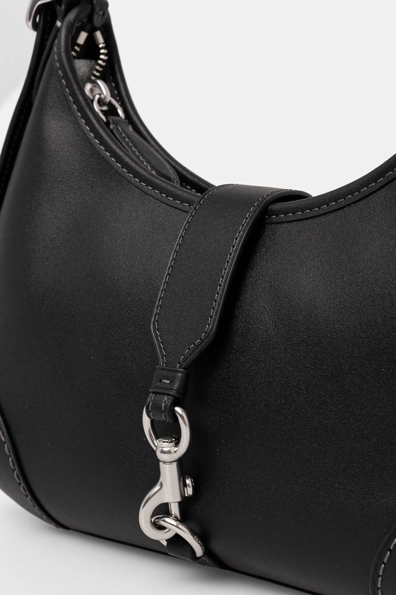 Kožna torba Coach Hamptons crna CW642