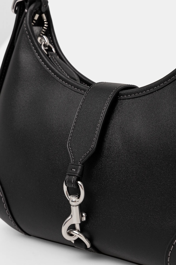 Kožna torba Coach Hamptons crna CW642