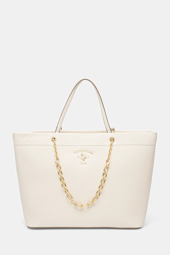 U.S. Polo Assn. torebka Stanford mieści A4 beżowy BEUSS6369WVP