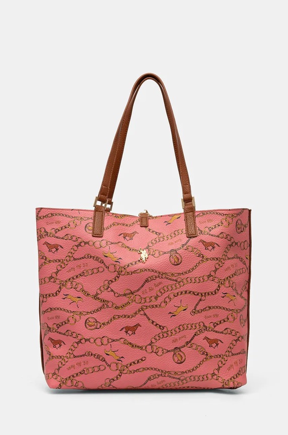 Oboustranná kabelka U.S. Polo Assn. Rogersville hnědá BIURR8506WVP