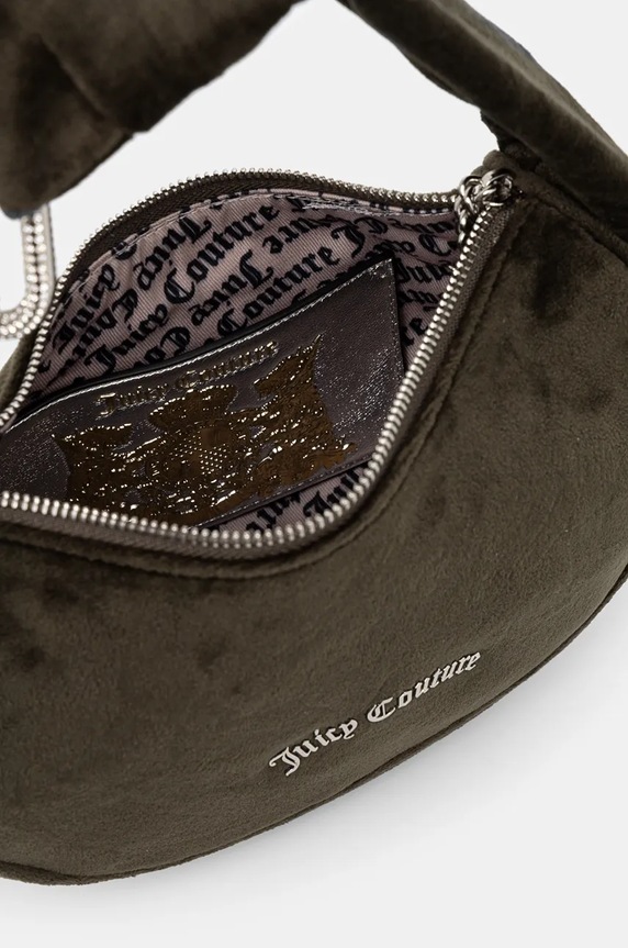 Juicy Couture torebka hobo damska welurowa Blossom BIJL55311WPO zielony