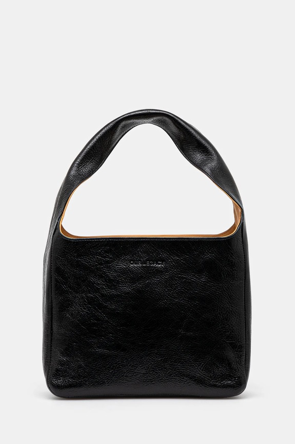 Our Legacy leather handbag Brick strapless black A2248BBL