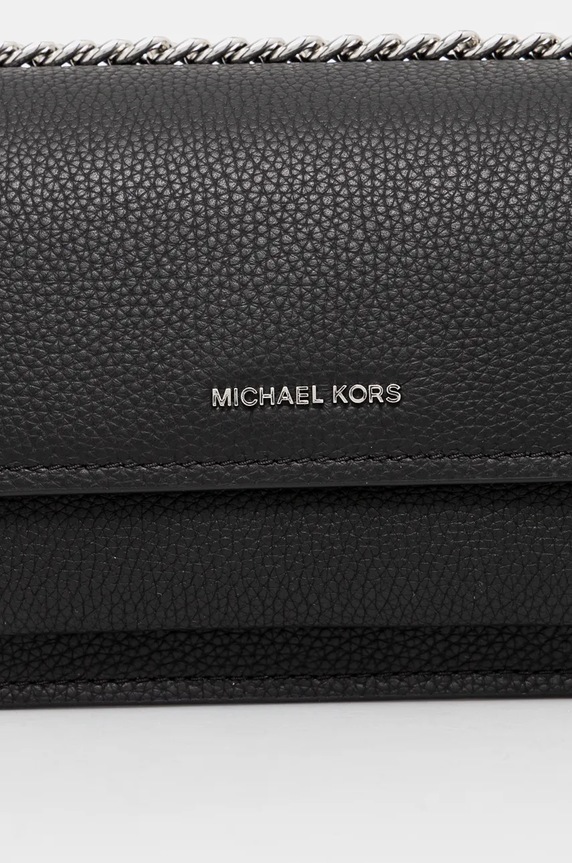 Kožená kabelka MICHAEL Michael Kors čierna 30T4SC7L3T