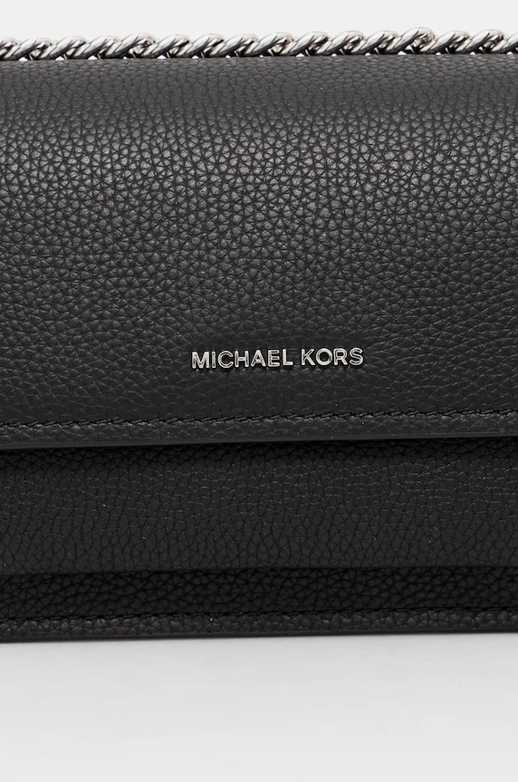 Kožená kabelka MICHAEL Michael Kors čierna 30T4SC7L3T