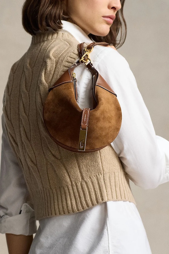 Polo Ralph Lauren hobo kabelka dámská kožená 428929801