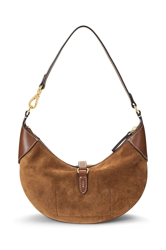 Polo Ralph Lauren hobo kabelka dámská kožená 428929801 hnědá AW24