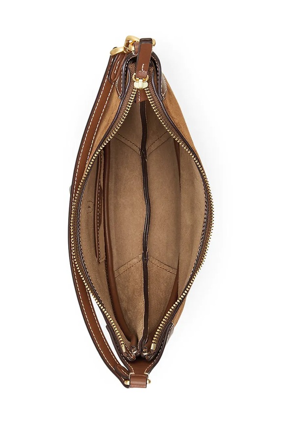 Polo Ralph Lauren hobo kabelka dámská kožená hnědá 428929801