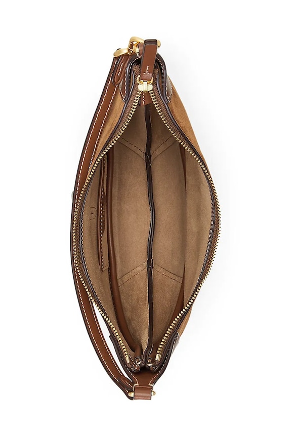 Polo Ralph Lauren hobo kabelka dámská kožená hnědá 428929801