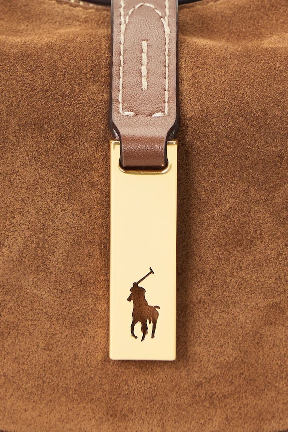 Polo Ralph Lauren hobo kabelka dámská kožená 428929801 hnědá