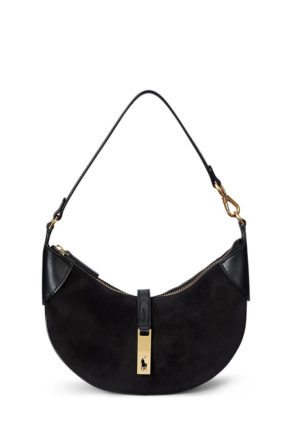 Polo Ralph Lauren hobo kabelka dámská kožená černá 428929801