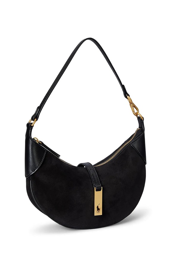 Polo Ralph Lauren hobo kabelka dámská kožená 428929801 černá AW24