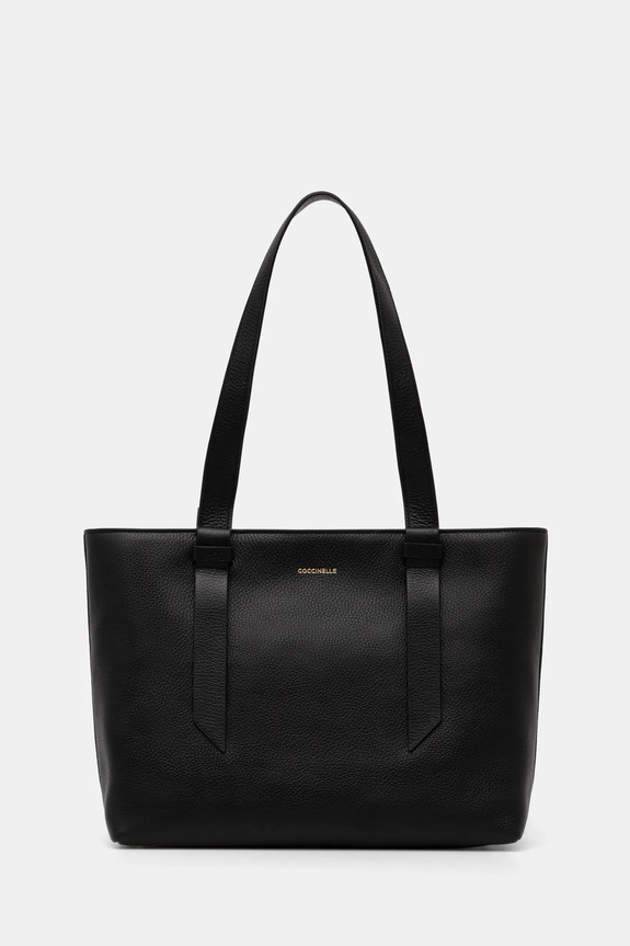 Coccinelle borsa a mano in pelle pelle fiore nero E1.R1K.11.02.01