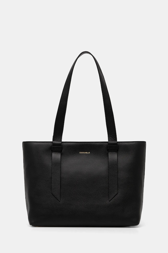 Coccinelle borsa a mano in pelle pelle fiore nero E1.R1K.11.02.01