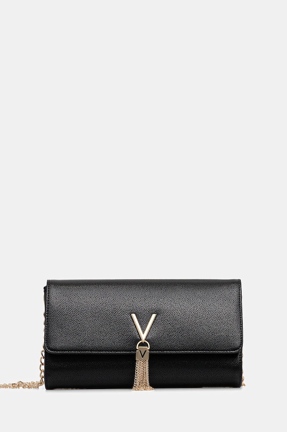 Клатч Valentino Bags синтетический чёрный VBS1R401G