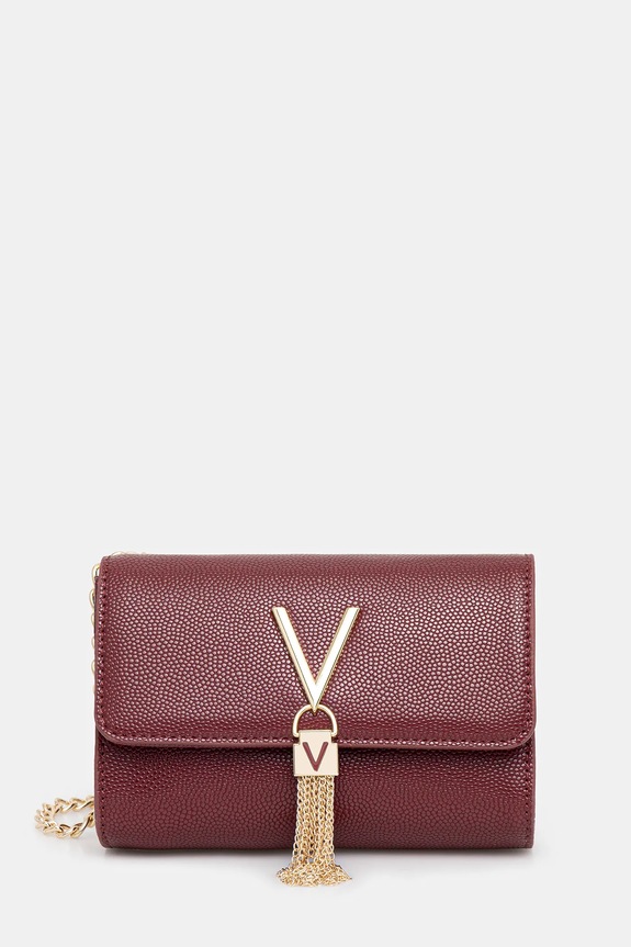 Valentino Bags torebka nie mieści A4 bordowy VBS1R403G