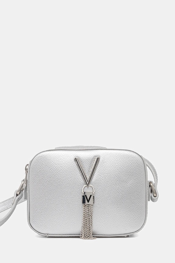 Kabelka Valentino Bags jednofarebný strieborná VBS1R409G