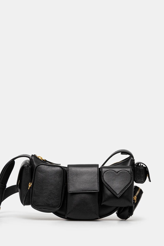 Fiorucci bőr táska Leather Super Pocket Bag nappa bőr fekete U01FPABA123LE04BK01